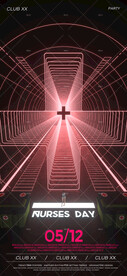 护士节夜店酒吧海报