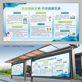 碘缺乏病科普知识宣传栏背景板