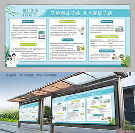碘缺乏病科普知识展板灯箱展架