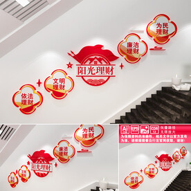 阳光理财楼道文化墙