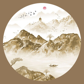 水墨山水装饰画