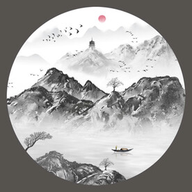 水墨山水装饰画