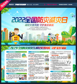 全国防灾减灾日宣传展板