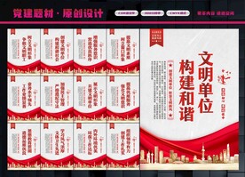 文明单位展板