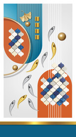 装饰画 几何图形 金鱼