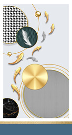 装饰画 几何图形 金鱼