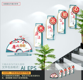 廉洁楼梯文化墙