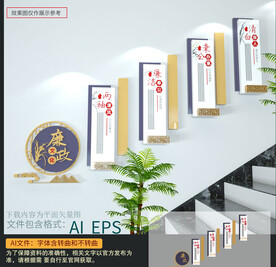 廉洁楼梯文化墙