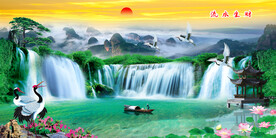 流水生财挂画
