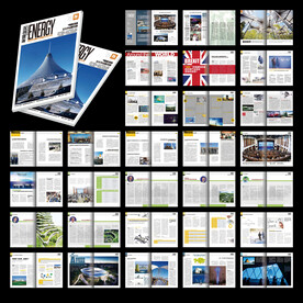 蓝色创意内刊word设计模板