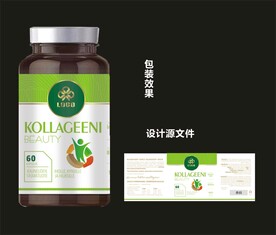 保健品包装效果图和平面图