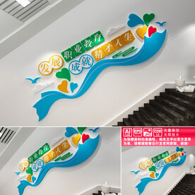 职业教育楼道文化墙