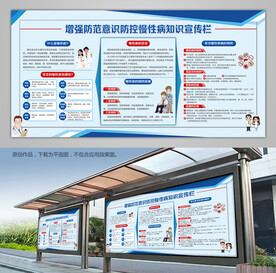 慢性病防治展架灯箱展板海报