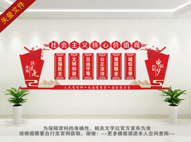 核心价值观文化背景墙