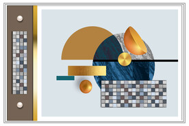 装饰画 几何图形 方块瓷砖