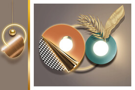 装饰画 几何图形 光影画