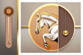 装饰画 光影画 马