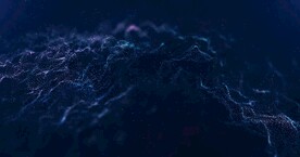 抽象动态蓝色粒子特效视频素材