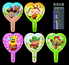 心型卡通巧克力插棒