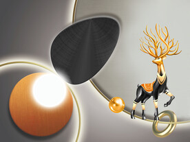 装饰画 光影画 麋鹿