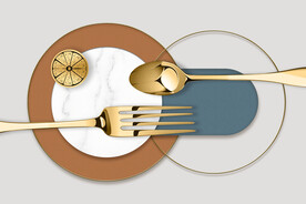 装饰画 勺子叉 餐具