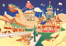 兰州文化旅游插画