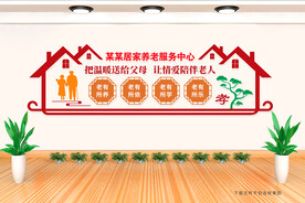 养老服务中心 文化墙