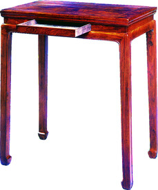 黄花梨带抽屉小榻几