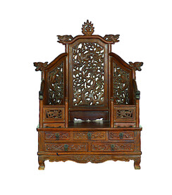 清中早期广作黄花梨五屏风镜台