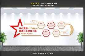 五心党员文化墙