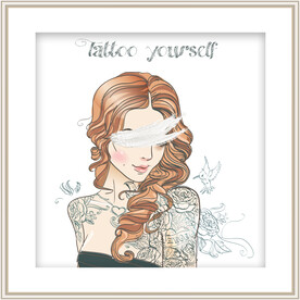 装饰画 素描美女