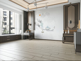 新中式卧室场景空景