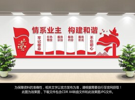 红色物业文化墙