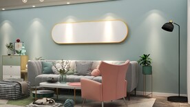 客厅装饰画背景墙效果图样机设计