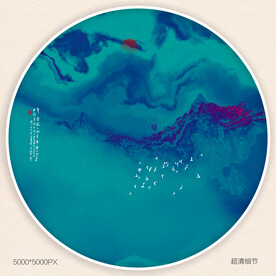 水墨山水装饰画