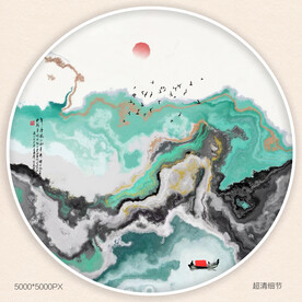 水墨画软膜天花