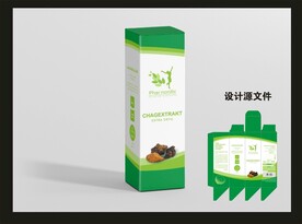 白桦茸包装效果图和平面图 