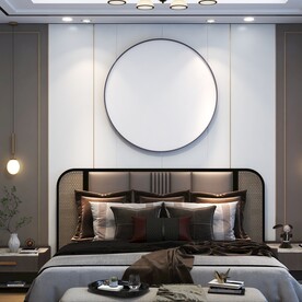 卧室装饰画 挂画样机 效果图 