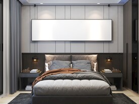 卧室装饰画挂画样机效果图设计