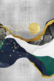 装饰画 抽象画 太阳