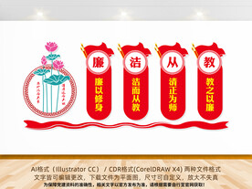 廉洁从教文化墙