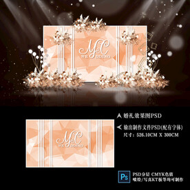 莫兰迪橙色订婚宴