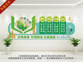 珍惜粮食文化墙