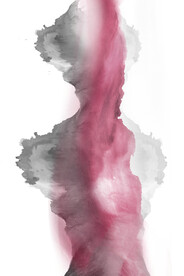 装饰画 红色水墨抽象画