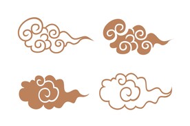 矢量中国风古典祥云中式云纹花纹