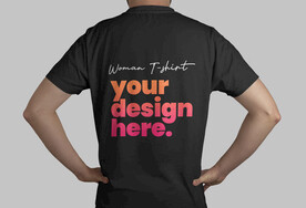 黑色衣服T恤样机