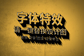 复古3D海报字体