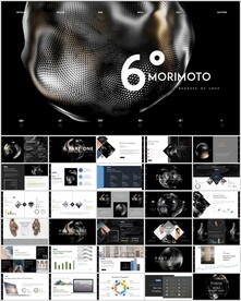 黑色抽象艺术ppt模板