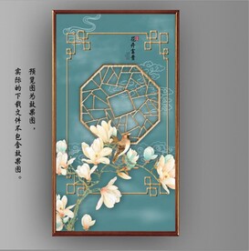 新中式花开富贵花鸟国画装饰画