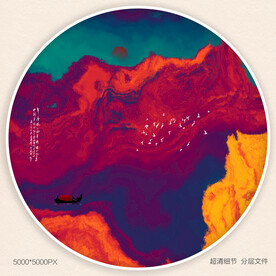 中国风玄关意境装饰画